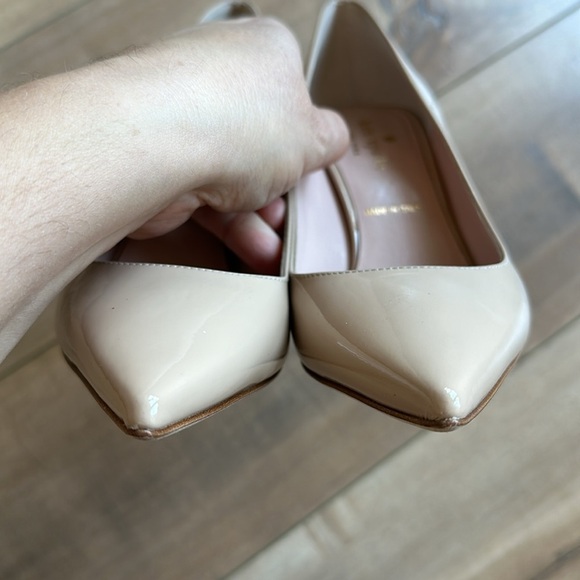 Kate Spade Licorice Camel Patent Leather Pumps Heels Made in Italy Sz 5 - Picture 6 of 6